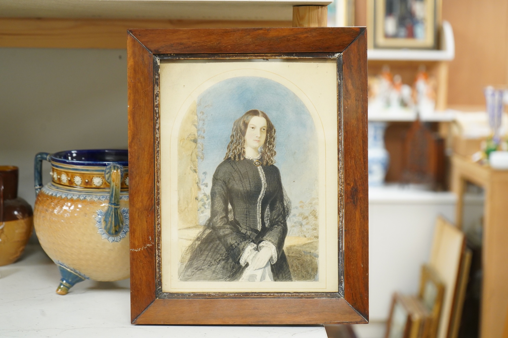 Richard Cooper Junior (1740-1814), ‘Landscape with Trees’, ink on buff paper, signed, 23 x 31cm